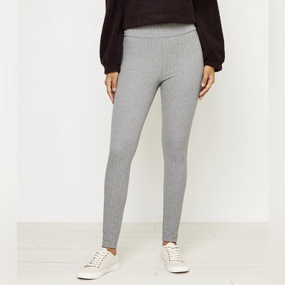 Loft Herringbone Leggings Gray Size XS